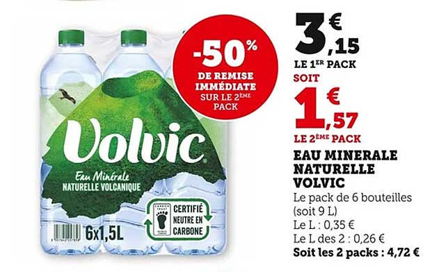 EAU MINÉRALE NATURELLE VOLVIC