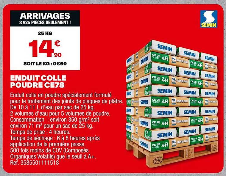 ENDUIT COLLE POUDRE CE78