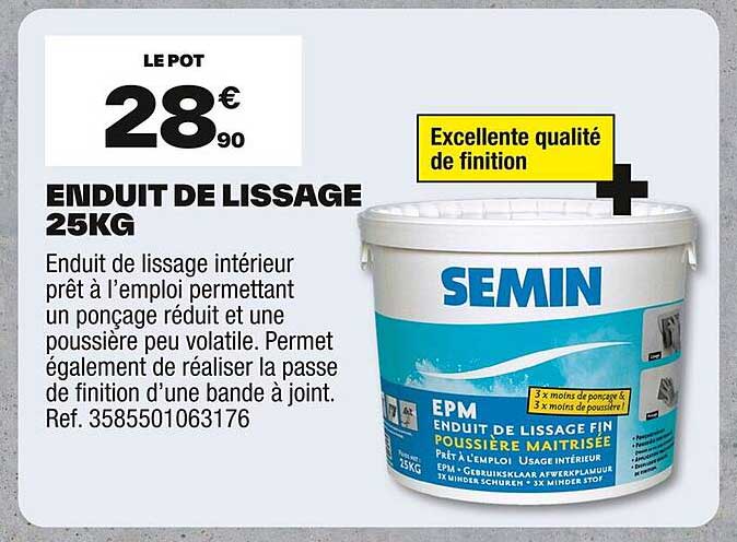 ENDUIT DE LISSAGE 25KG
