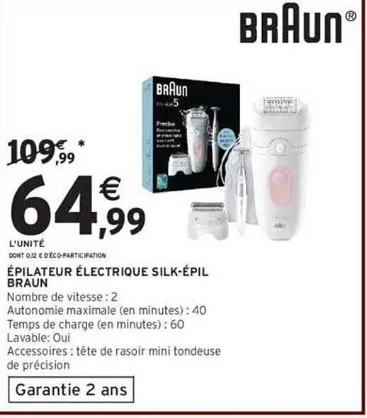 ÉPILATEUR ÉLECTRIQUE SILK-ÉPIL BRAUN