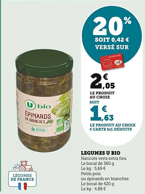 ÉPINARDS EN BRANCHES U BIO