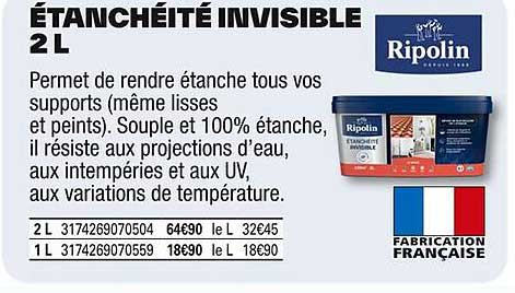 ÉTANCHÉITÉ INVISIBLE 2 L