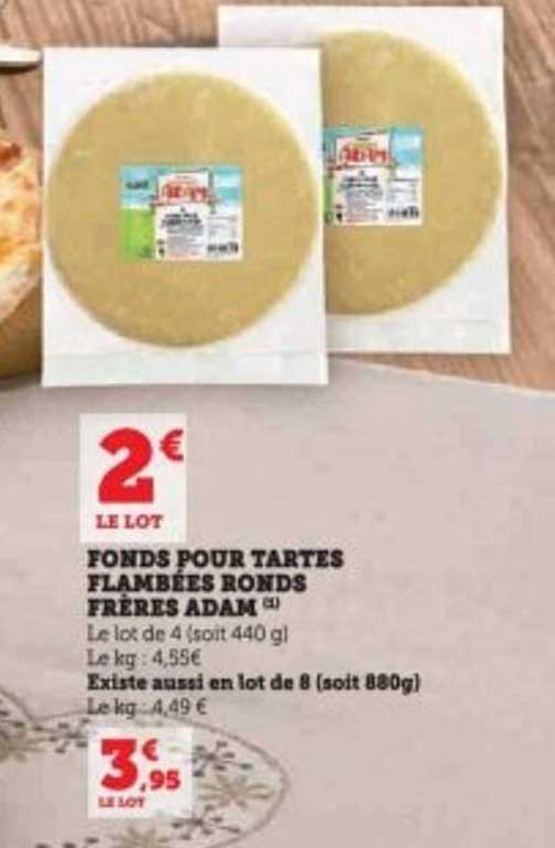 FONDS POUR TARTES FLAMBÉES RONDS FRÈRES ADAM