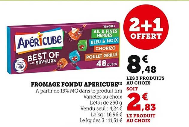 FROMAGE FONDU APERICUBE