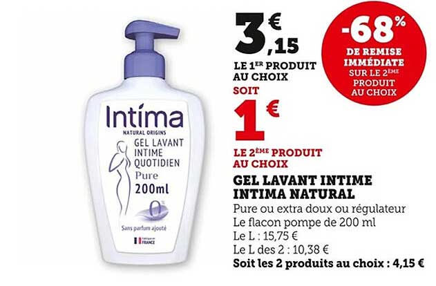GEL LAVANT INTIME INTIMA NATURAL