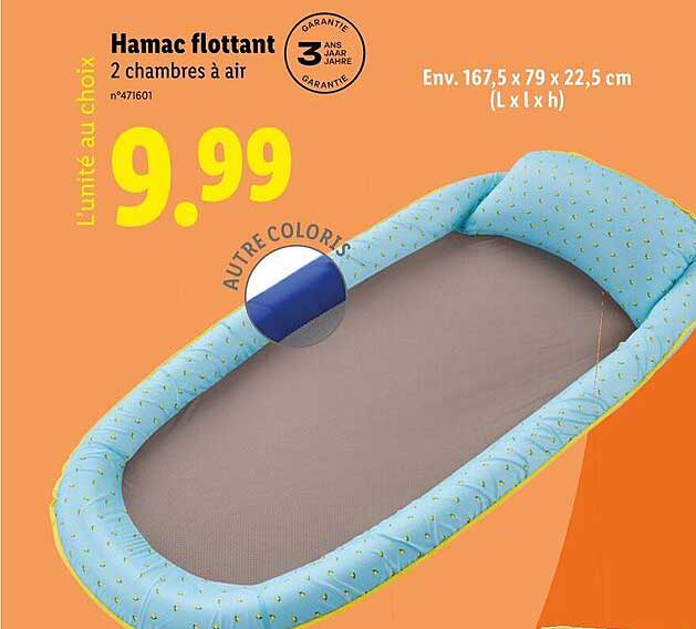 Hamac flottant 2 chambres à air
