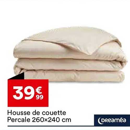 Housse de couette Percale 260x240 cm