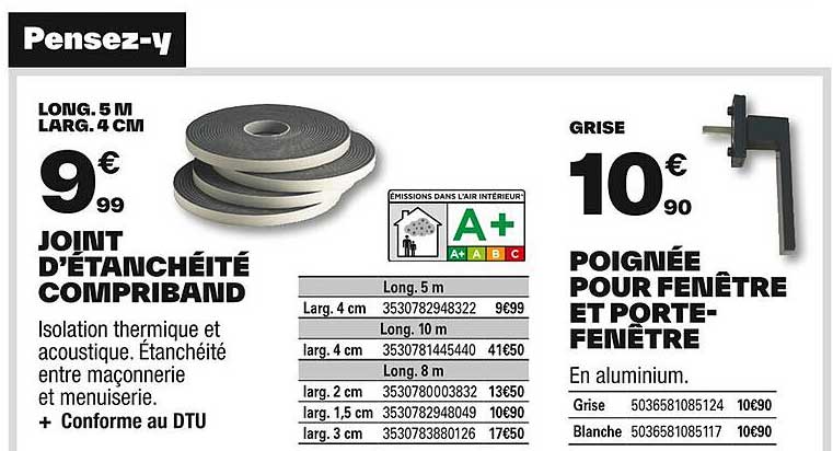 JOINT D’ÉTANCHÉITÉ COMPRIBAND
