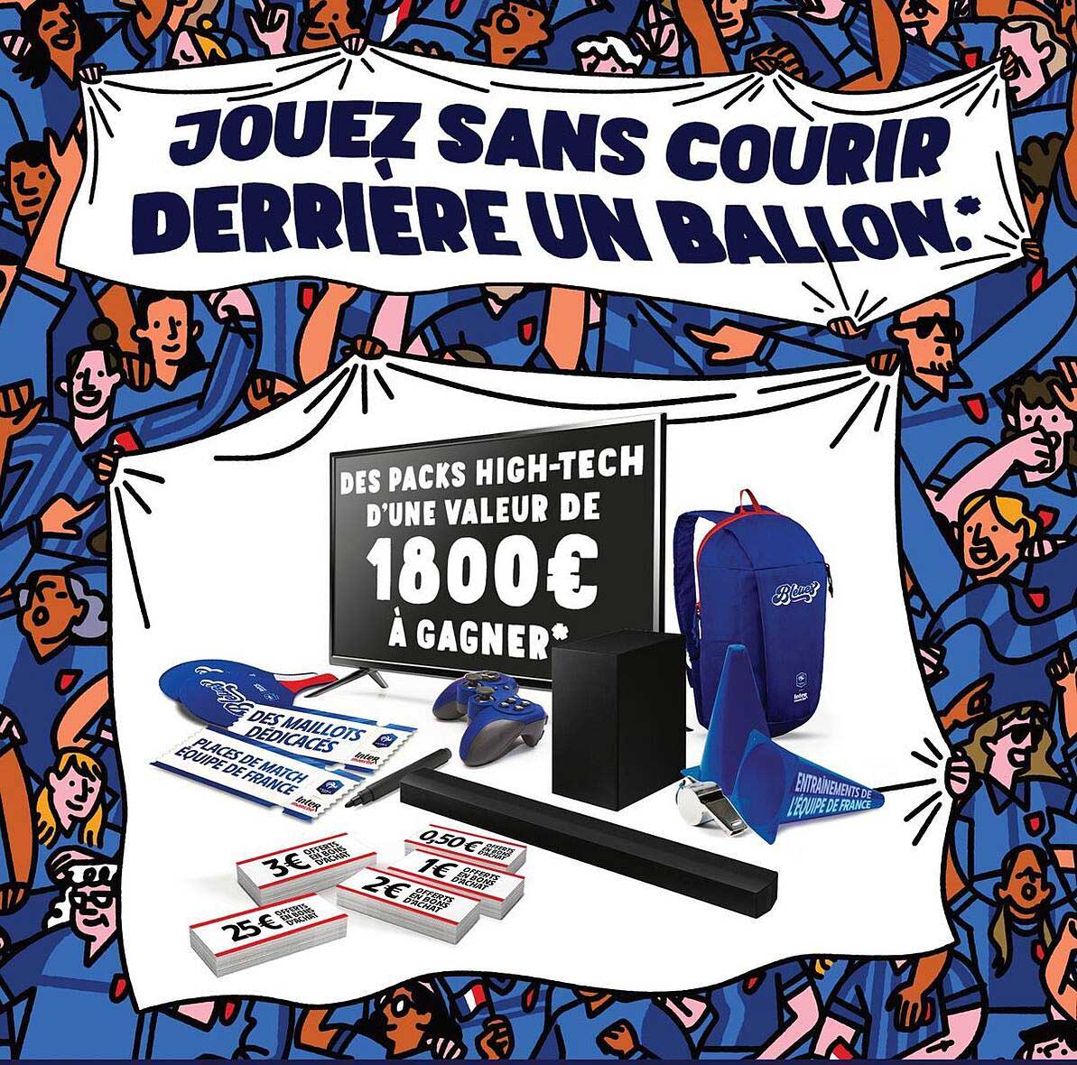 JOUEZ SANS COURIR DERNIER UN BALLON.