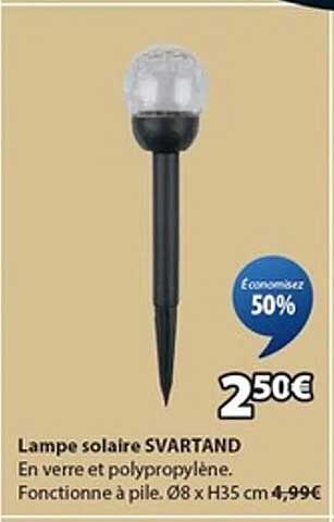 Lampe solaire SVARTAND