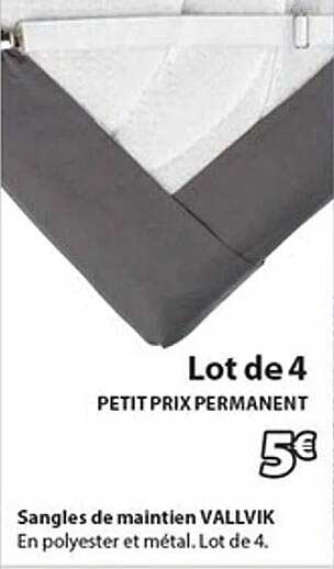 Lot de 4 Sangles de maintien VALLVIK