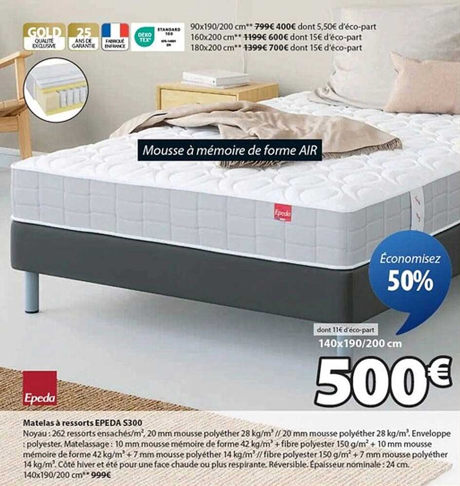 Matelas à ressorts EPEDA S300