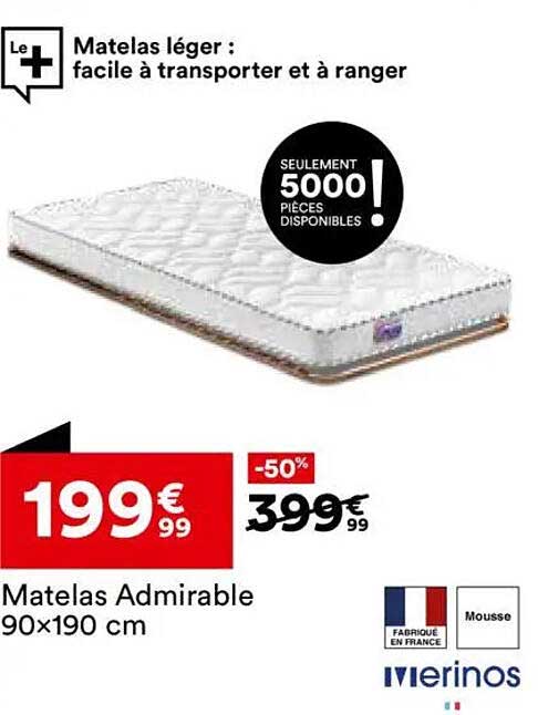 Matelas Admirable 90x190 cm