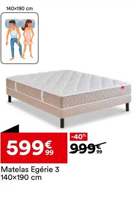 Matelas Égérie 3 140x190 cm