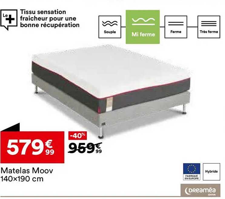 Matelas Moov 140x190 cm