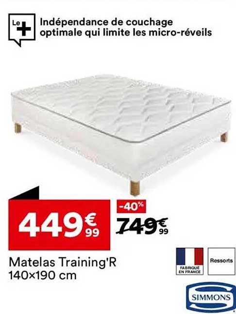 Matelas Training'R 140x190 cm