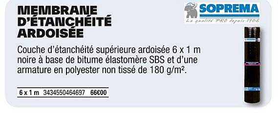 MEMBRANE D'ÉTANCHÉITÉ ARDOISÉE