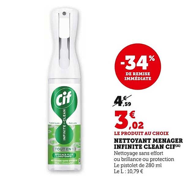 NETTOYANT MENAGER INFINITE CLEAN CIF