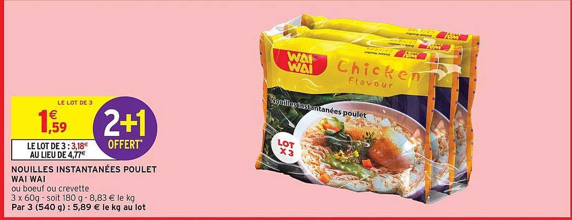 NOUILLES INSTANTANÉES POULET WAI WAI
