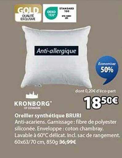 Oreiller synthétique BRURI