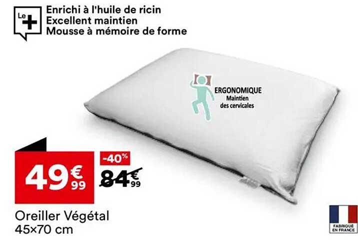 Oreiller Végétal 45x70 cm