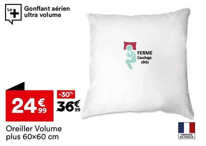 Oreiller Volume plus 60x60 cm