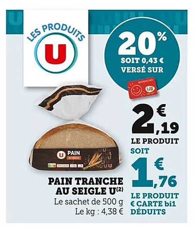 PAIN TRANCHE AU SEIGLE U(2)