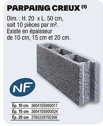 PARPAING CREUX