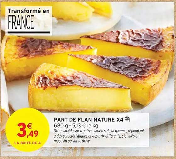 PART DE FLAN NATURE X4