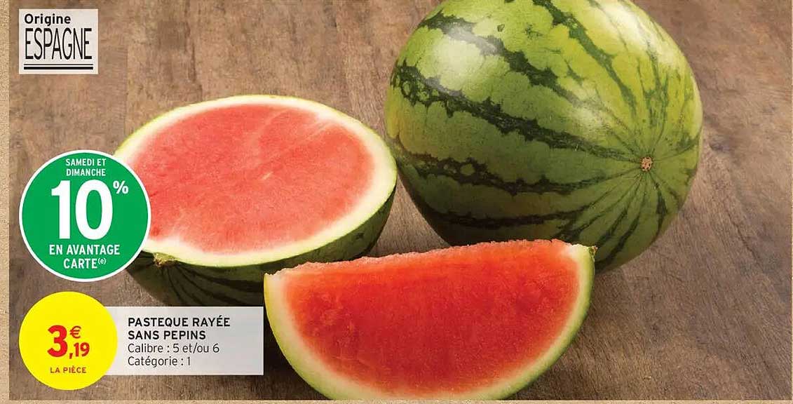 PASTEQUE RAYEE SANS PEPPINS