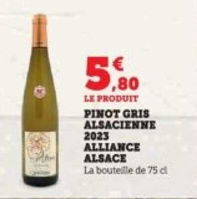 PINOT GRIS ALSACIENNE 2023 ALLIANCE ALSACE