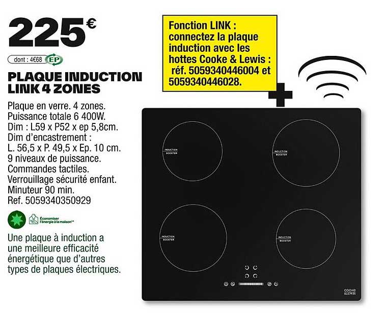 PLAQUE INDUCTION LINK 4 ZONES