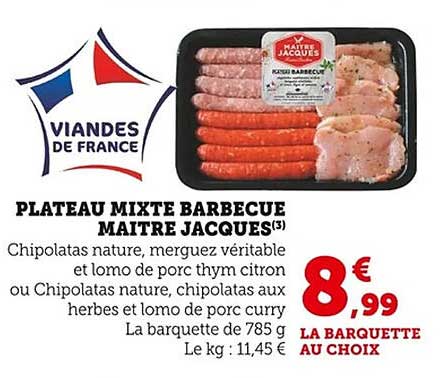 PLATEAU MIXTE BARBECUE MAITRE JACQUES