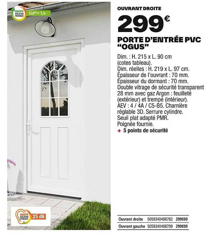 PORTE D’ENTRÉE PVC “OGUS”