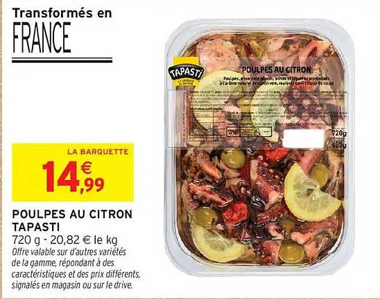 POULPES AU CITRON TAPASTI