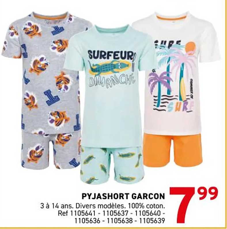 PYJASHORT GARCON