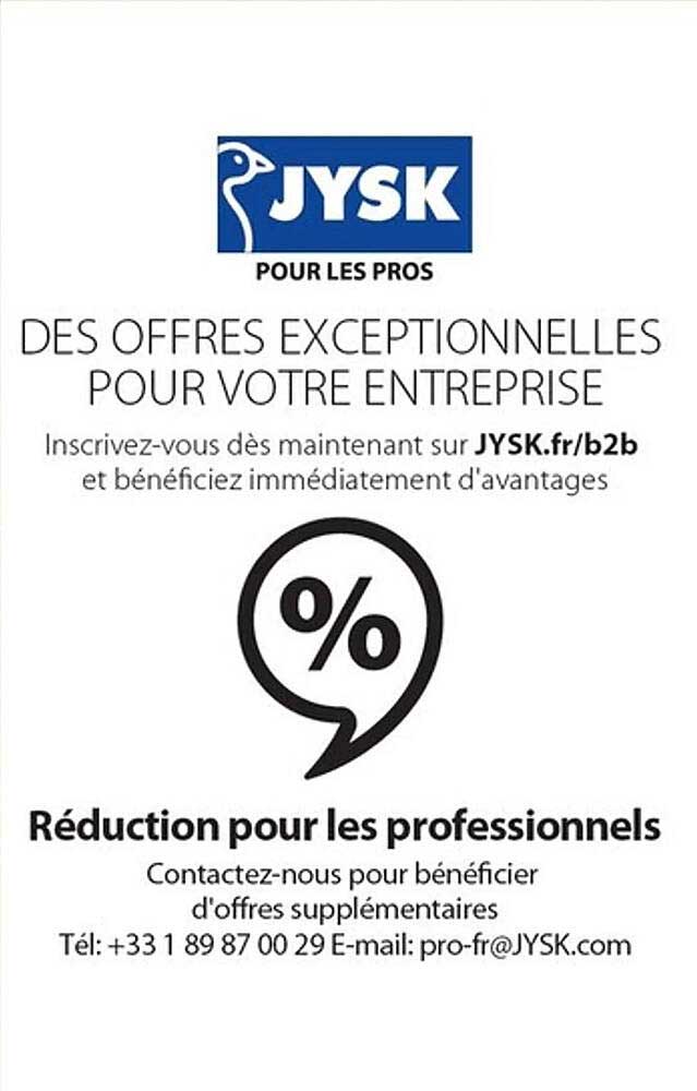 Réduction pour les professionnels