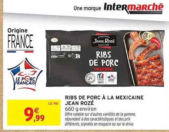 RIBS DE PORC À LA MEXICAINE JEAN ROZÉ