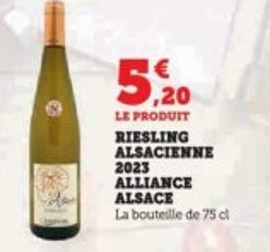 RIESLING ALSACIENNE 2023 ALLIANCE ALSACE
