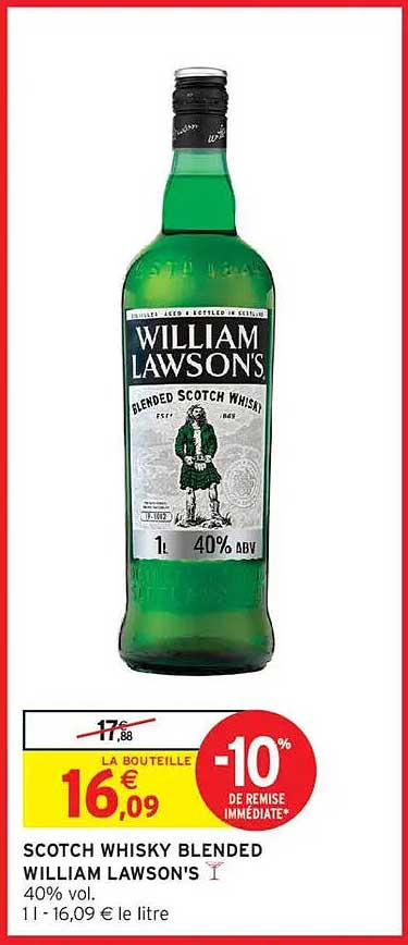 SCOTCH WHISKY BLENDED WILLIAM LAWSON'S 40% vol.
