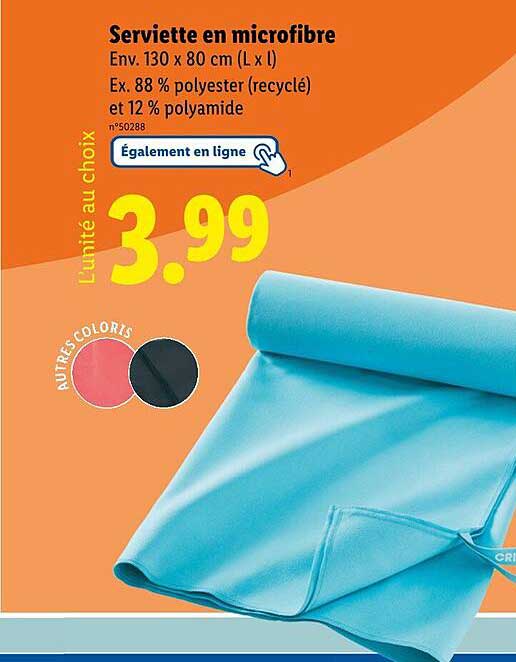 Serviette en microfibre