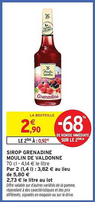 Sirop Grenadine Moulin de Valdonne
