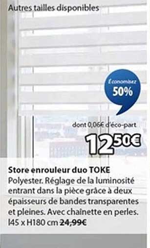 Store enrouleur duo TOKE
