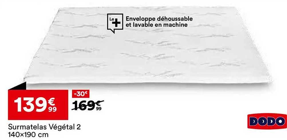 Surmatelas Végétal 2 140x190 cm
