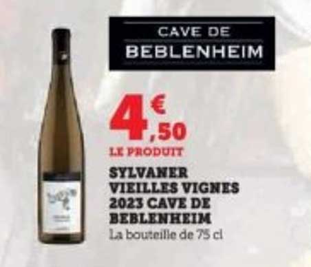 SYLVANER VIEILLES VIGNES 2023 CAVE DE BEBLENHEIM