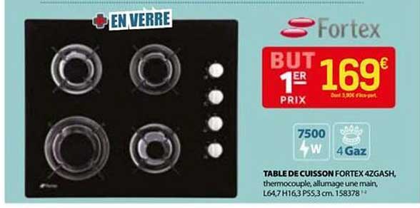 TABLE DE CUISSON FORTEX 42GASH