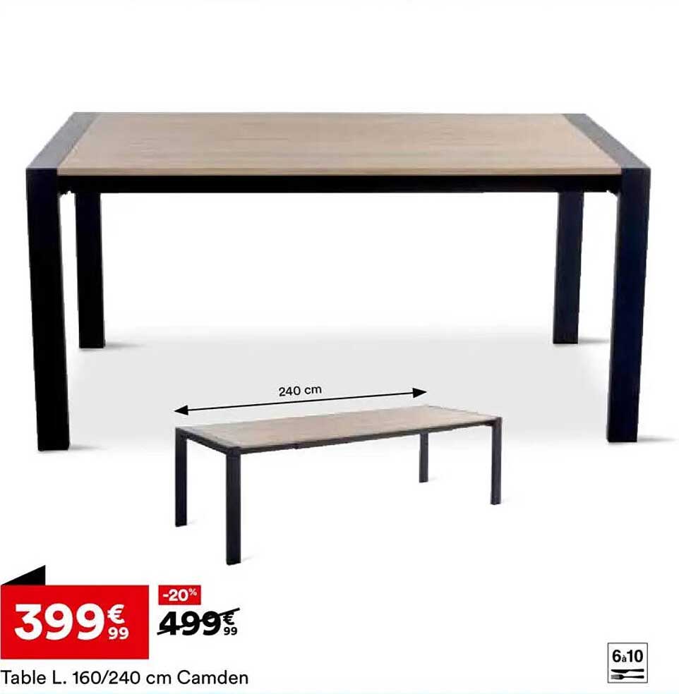 Table L. 160/240 cm Camden