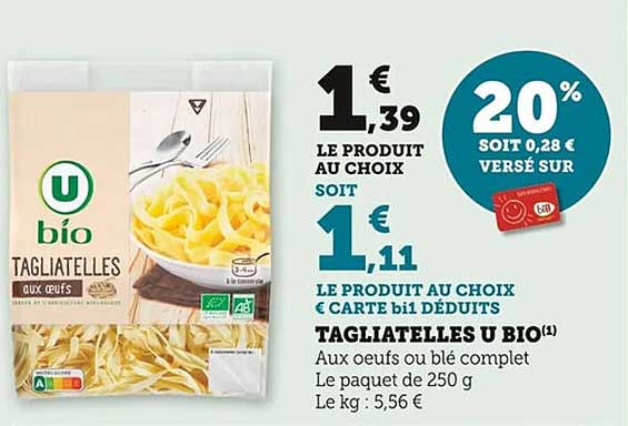 TAGIATELLES U BIO
