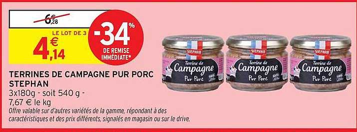 TERRINES DE CAMPAGNE PUR PORC STEPHAN