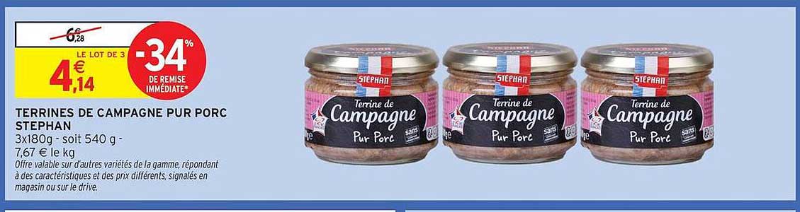 TERRINES DE CAMPAGNE PUR PORC STEPHAN